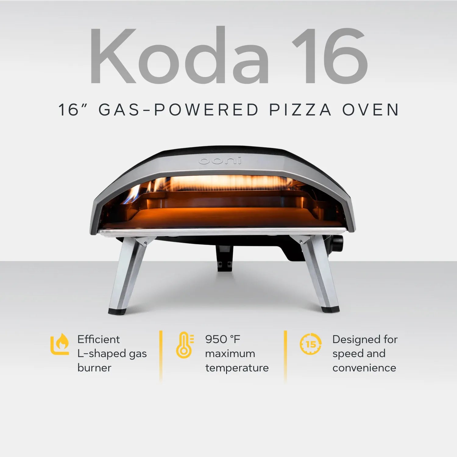 Ooni Koda 16 Gas Powered Pizza Oven - UU-P0AB00