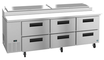 Hoshizaki 93" Wide 6 Drawer Pizza Prep Table - PR93A-D6