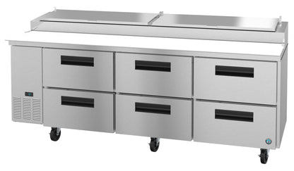Hoshizaki 93" Wide 6 Drawer Pizza Prep Table - PR93A-D6