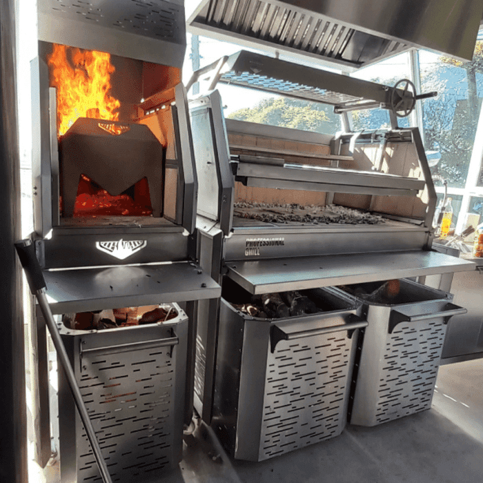 Fuego Criollo Professional Grill 5 Sections Freestanding Argentine Charcoal Grill - PG5M