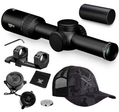 Vortex Optics Viper PST Gen II Second Focal Plane 1-6X24 VMR-2 (MRAD) Reticle, 30 mm Tube Riflescope with Wearable4U Bundle - PST-1607_121-53-BCA