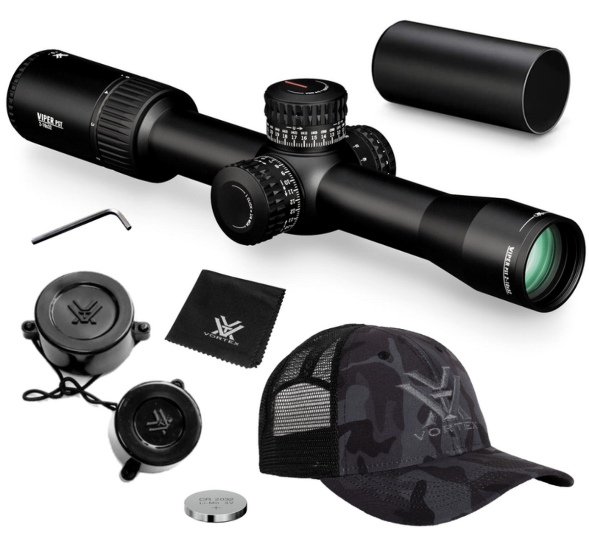 Vortex Optics Viper PST GII 2-10x32 EBR-4 MOA Riflescope with Wearable4U Bundle