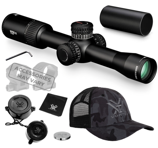 Vortex Optics Viper PST GII 2-10x32 EBR-4 MOA Riflescope with Wearable4U Bundle - PST-2101_121-53-BCA