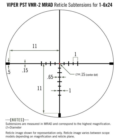 Vortex Optics Viper PST Gen II Second Focal Plane 1-6X24 VMR-2 (MRAD) Reticle, 30 mm Tube Riflescope with Wearable4U Bundle - PST-1607_121-53-BCA