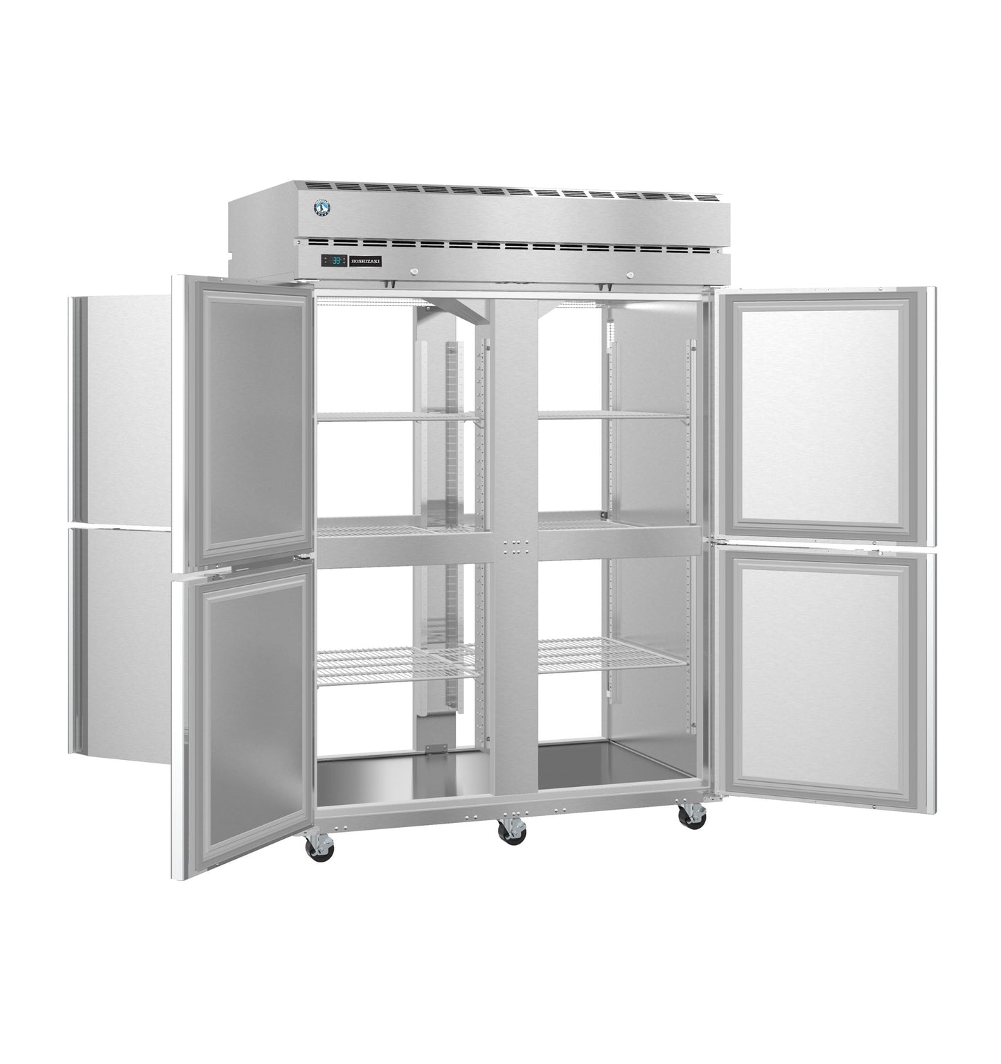Hoshizaki PT2A-HS-HS | 55" Wide 8 Door Top Mount Pass-Thru Refrigerator - PT2A-HS-HS