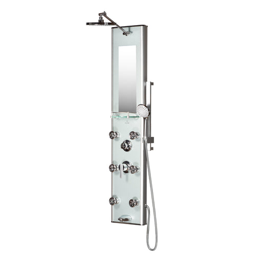 Pulse Showerspas Silver Glass Shower Panel - Kihei Ii Showerspa 1013-GL