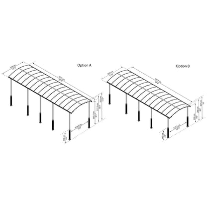 Palram Canopia | Arcadia Alpine RV Carport 12x35x11.5 ft - HG9128