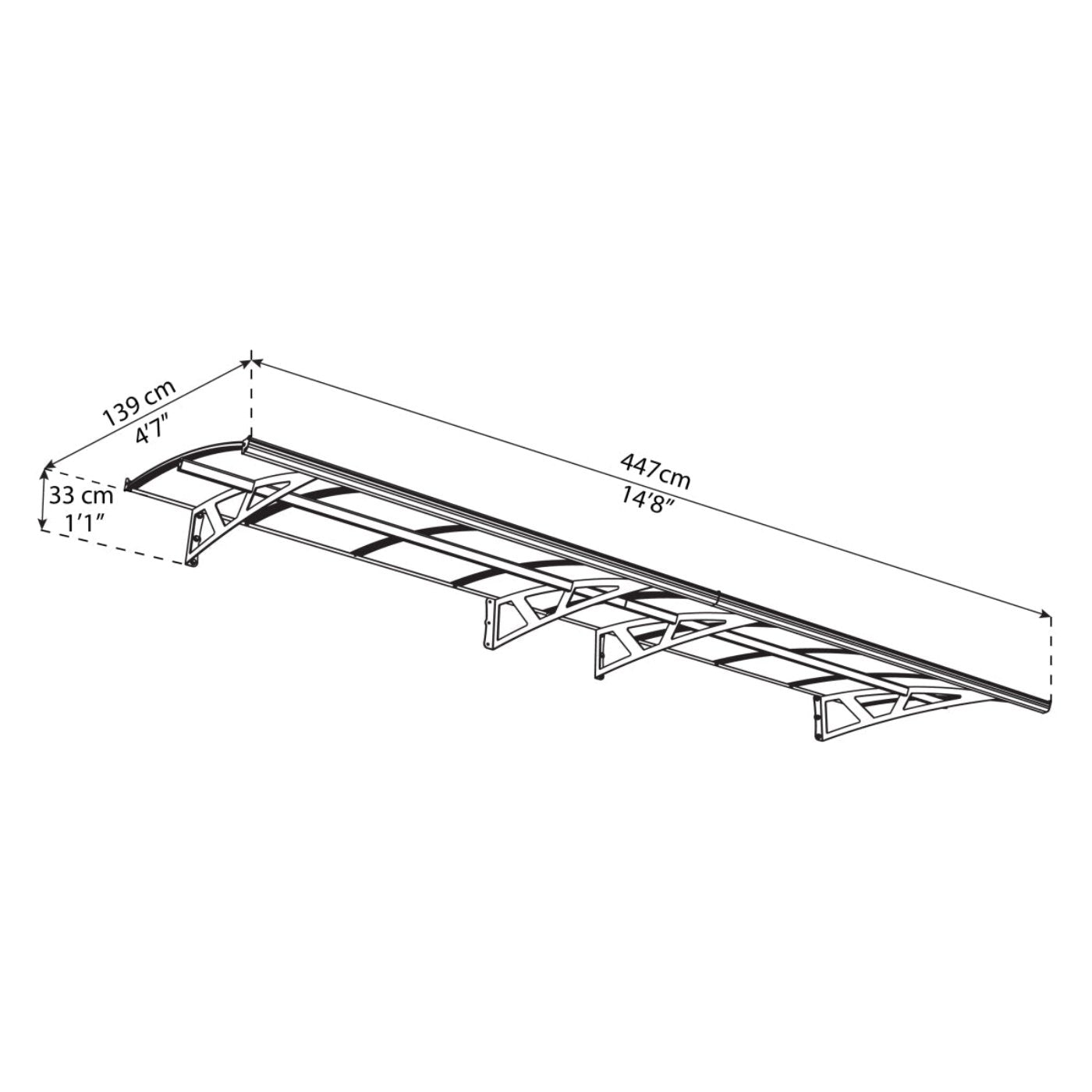 Palram Canopia | Amsterdam Door Awning - HG9576