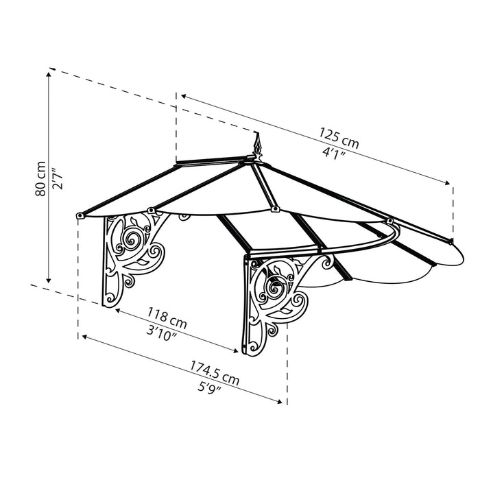 Palram - Canopia | Lily Door Awning - HG9575