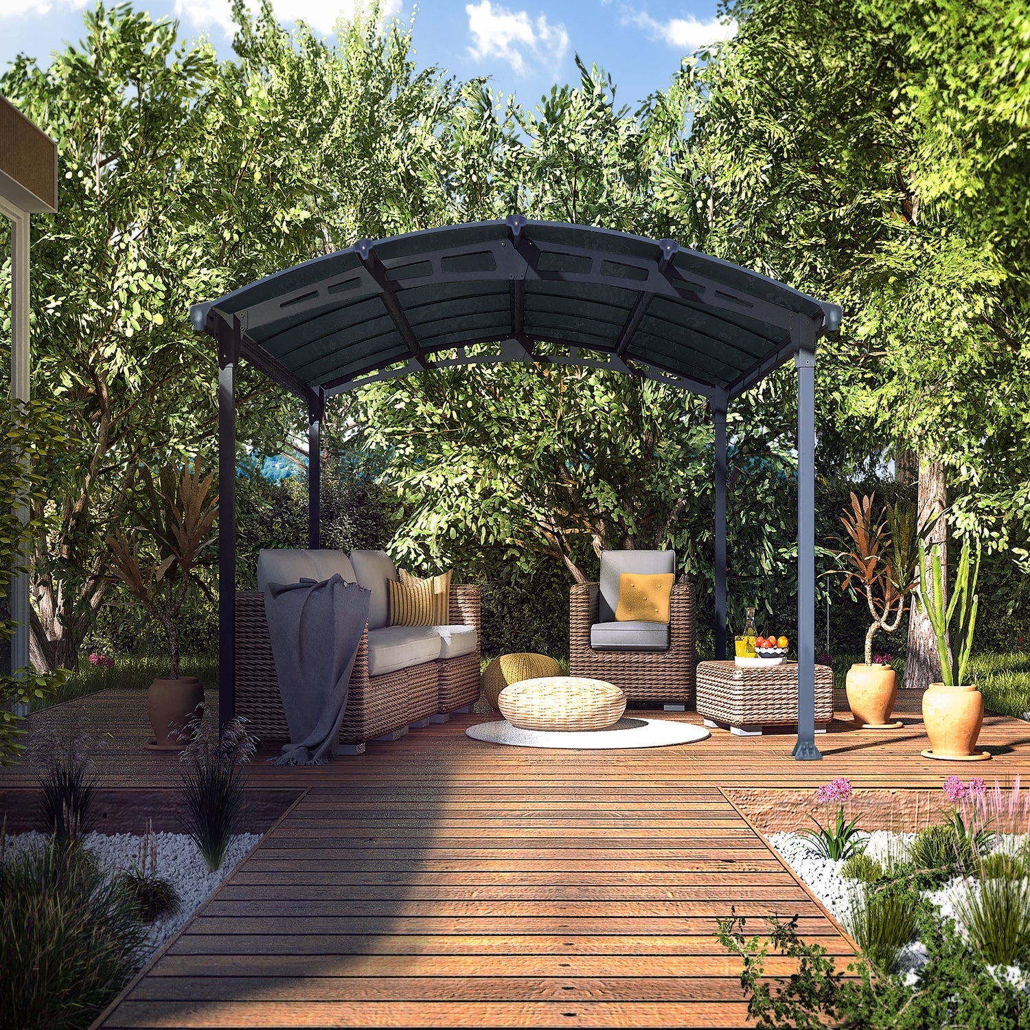 Palram Canopia | Tucson 4300 12x14 Ft Gazebo Gray - HG9161