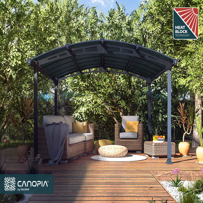 Palram Canopia | Tucson 4300 12x14 Ft Gazebo Gray - HG9161