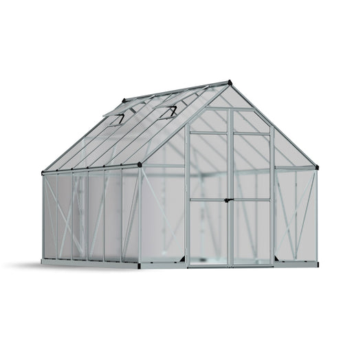 Palram Canopia | Essence Greenhouse Kit Silver With 4mm Twin-wall Polycarbonate Glazing - HG5812