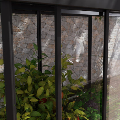 Palram - Canopia | Ivy 4x2 ft. Mini Greenhouse Kit - Black Frame with Clear Polycarbonate Glazing - HG4900