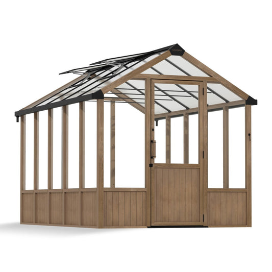 Palram - Canopia | Natura 8 ft Series - Cedar Wood Greenhouse Kit - HG5704