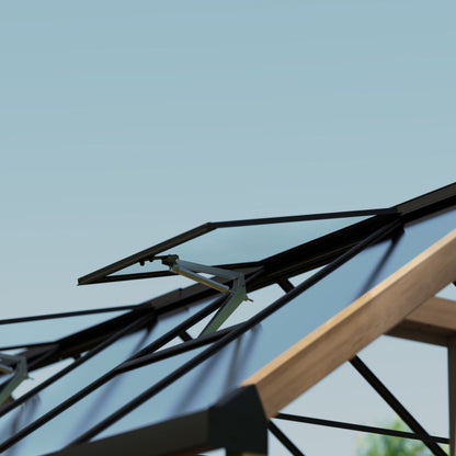 Palram - Canopia | Natura 8 ft Series - Cedar Wood Greenhouse Kit - HG5704