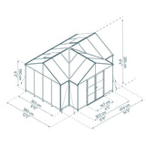 Palram Canopia | 12x15 Ft Triomphe Chalet Greenhouse - HG5500