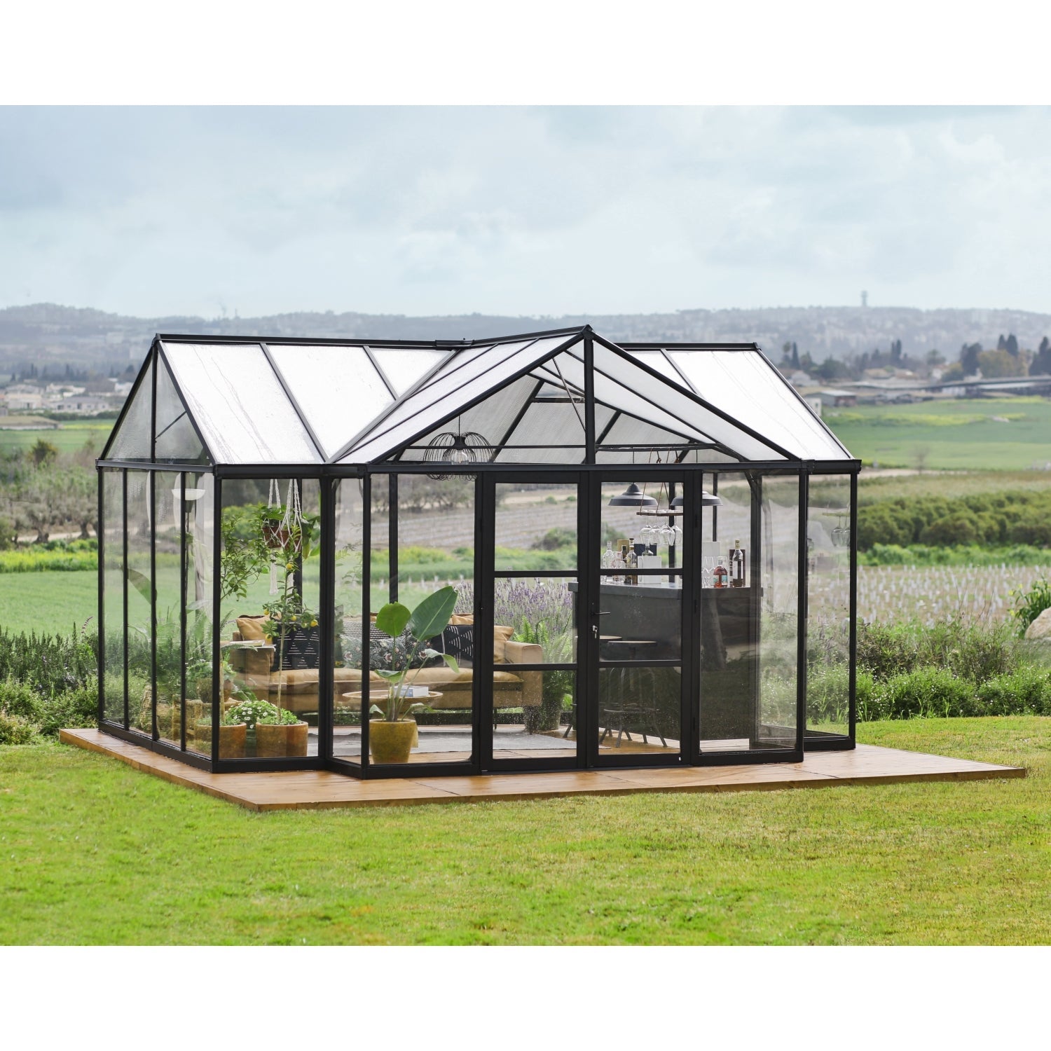 Palram Canopia | 12x15 Ft Triomphe Chalet Greenhouse - HG5500