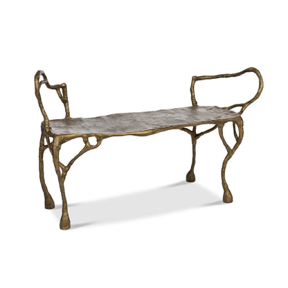 Park Hill Collection Lodge Cast Aluminum Organic Root Bench - EFS20548