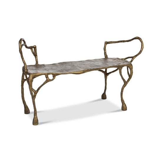 Park Hill Collection Lodge Cast Aluminum Organic Root Bench - EFS20548