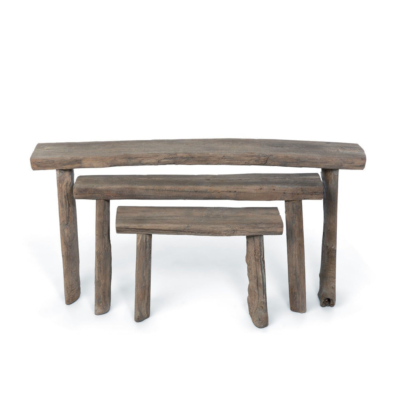 Park Hill Collection Lodge Reclaimed Wood Nesting Tables, Set of 3 - EFT16002