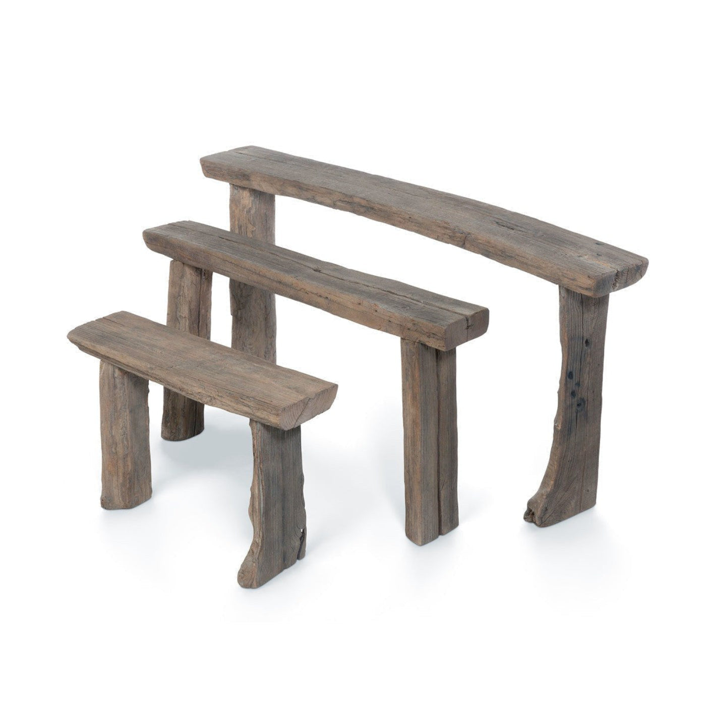 Park Hill Collection Lodge Reclaimed Wood Nesting Tables, Set of 3 - EFT16002