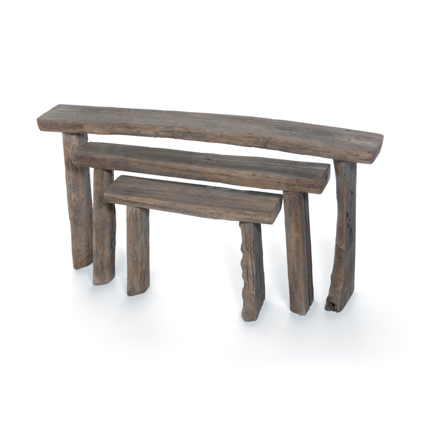 Park Hill Collection Lodge Reclaimed Wood Nesting Tables, Set of 3 - EFT16002