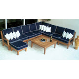 Royal Teak Collection Base Module Corner and 2 Sides W/Arms - MIABASE