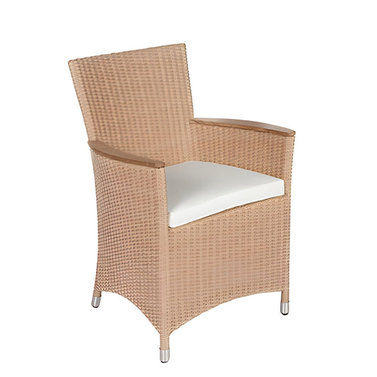 Royal Teak Collection Helena Chair Honey / White Cushion - HEFWHO