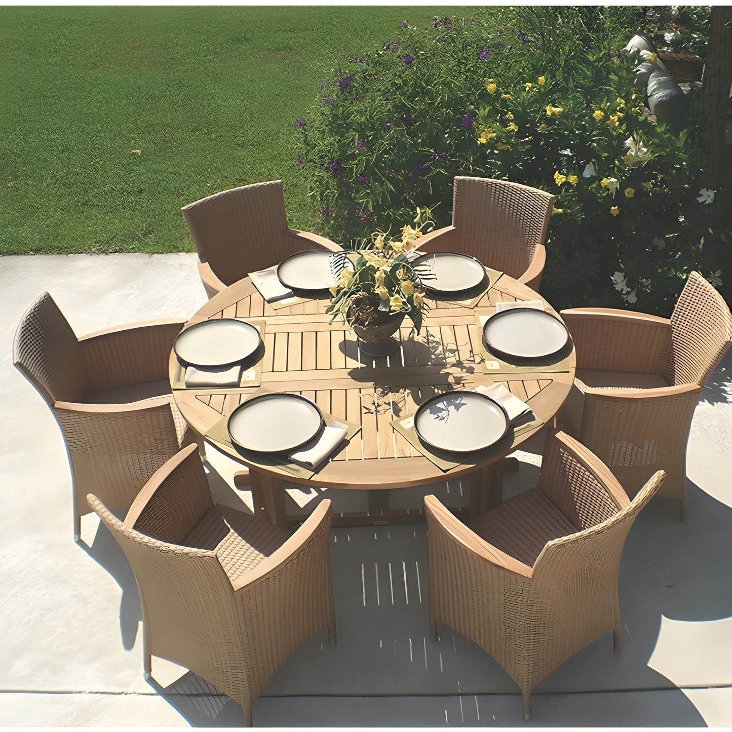 Royal Teak Collection Helena Chair Honey / White Cushion - HEFWHO