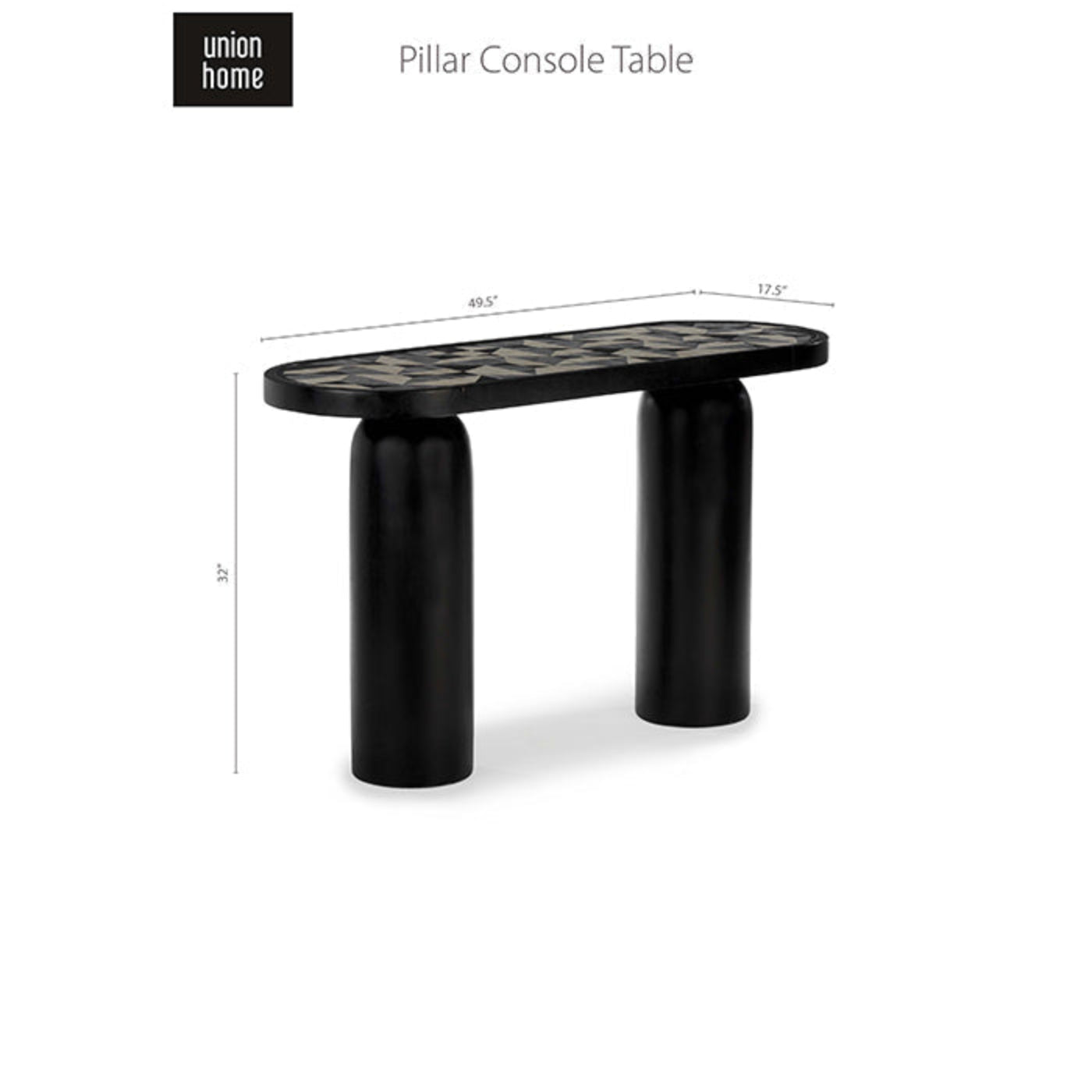 Union Home Pillar Console Table  - LVR00653