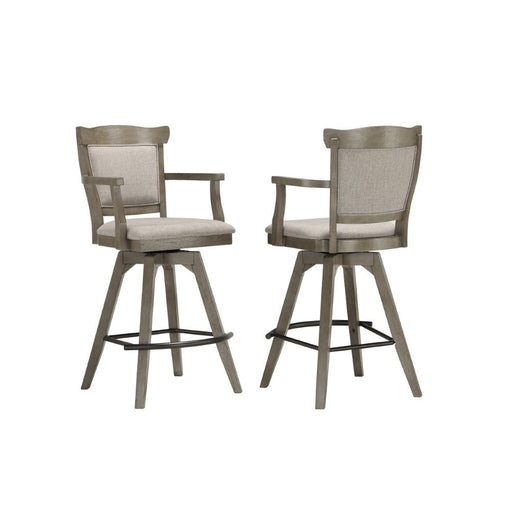 ECI Furniture Pine Crest Tulip Spectator Swivel Bar Stool With Upholstered Seat Set of 2 - EC-1014-79-SBS3