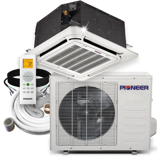 Pioneer 18,000 BTU 20 SEER 8-Way Compact Cassette Ductless Mini Split with 25 ft. Linesets - CYB018GMFILCAD-25