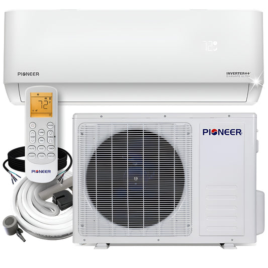 Pioneer Diamante Ultra 24,000 BTU 20 SEER Ductless Mini-Split Inverter++ with 16 ft. Kits - WYT024GLFI22RL