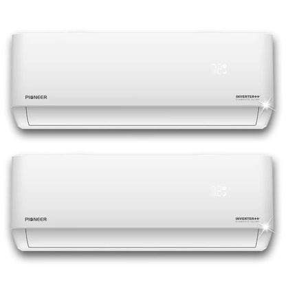 Pioneer Mini Split 27,000 BTU 2 Zone Ductless Air Conditioner and Heat Pump with 16 ft. Kits - WYT030GLHI22M3-18W-9W-16