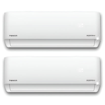 Pioneer Mini Split 24,000 BTU 2 Zone Ductless Air Conditioner and Heat Pump - WYT030GLHI22M3-12W-12W