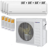 Pioneer Mini Split 36,000 BTU 4 Zone Ductless Air Conditioner and Heat Pump - WYT040GLHI22M4-9W-9W-9W-9W