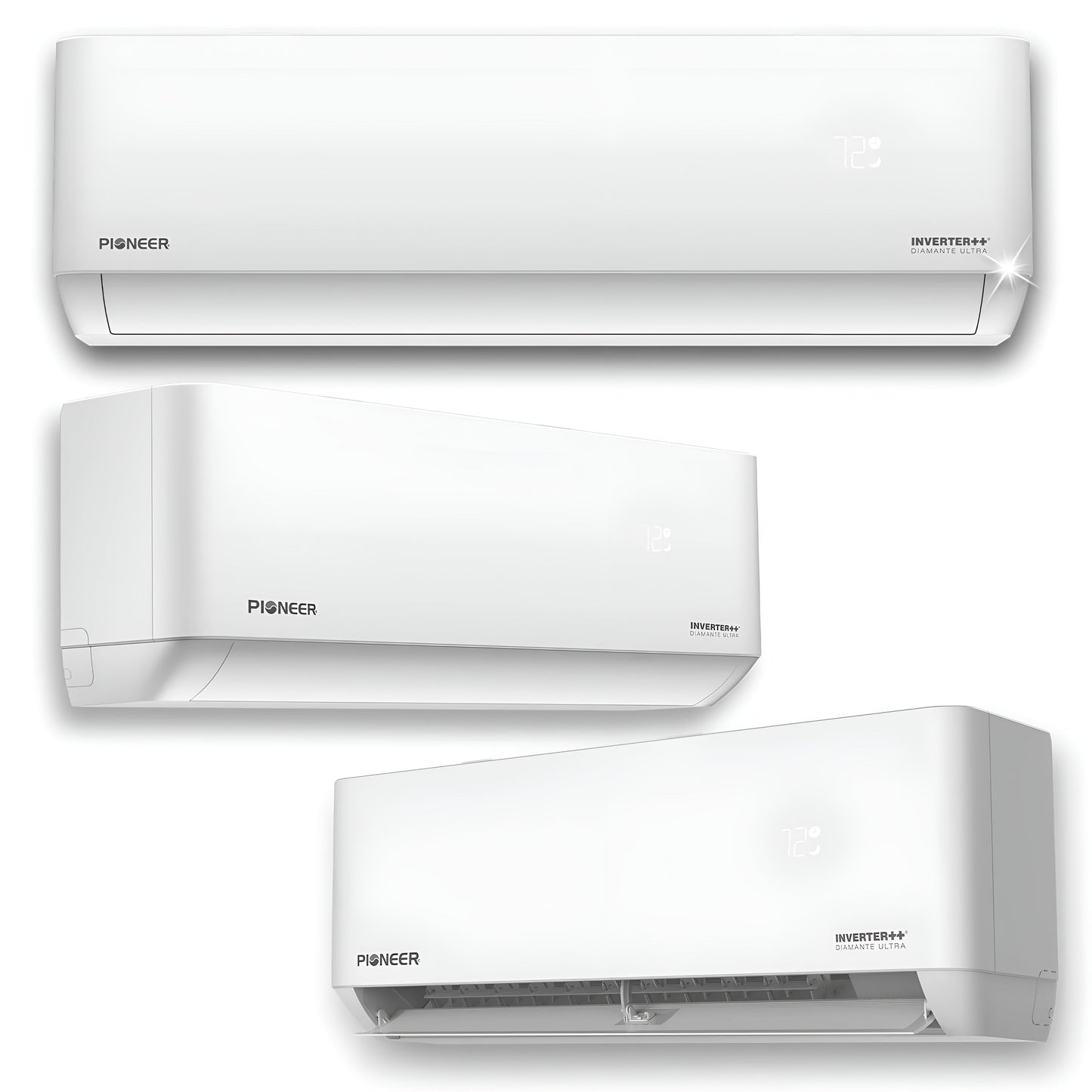 Pioneer Mini Split 30,000 BTU 3 Zone Ductless Air Conditioner and Heat Pump - WYT040GLHI22M4-9W-9W-12W