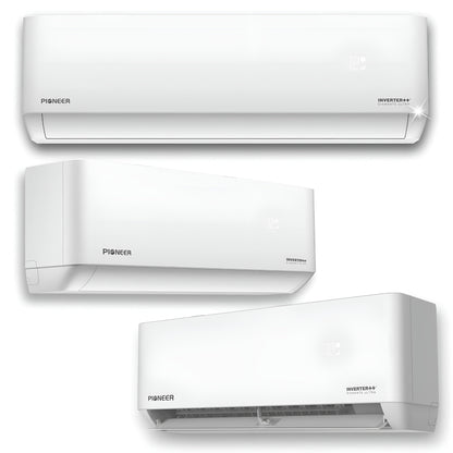 Pioneer Mini Split 30,000 BTU 3 Zone Ductless Air Conditioner and Heat Pump - WYT040GLHI22M4-9W-9W-12W