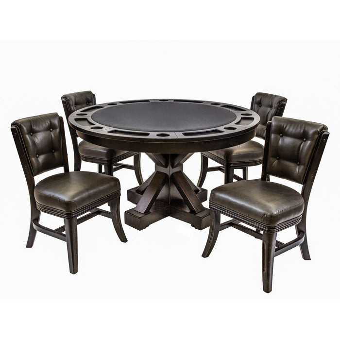 Darafeev Trestle 2 Way 54″ Round Poker Dining Table