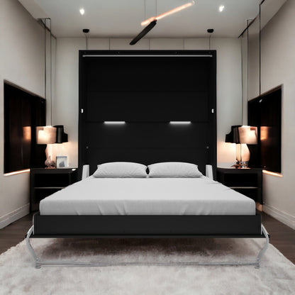 Maxima House Vertical European QUEEN size Murphy bed INVENTO, LED included - IN-14BL
