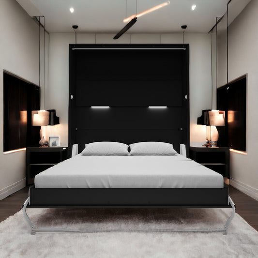 Maxima House Vertical European QUEEN size Murphy bed INVENTO, LED included - IN-14BL
