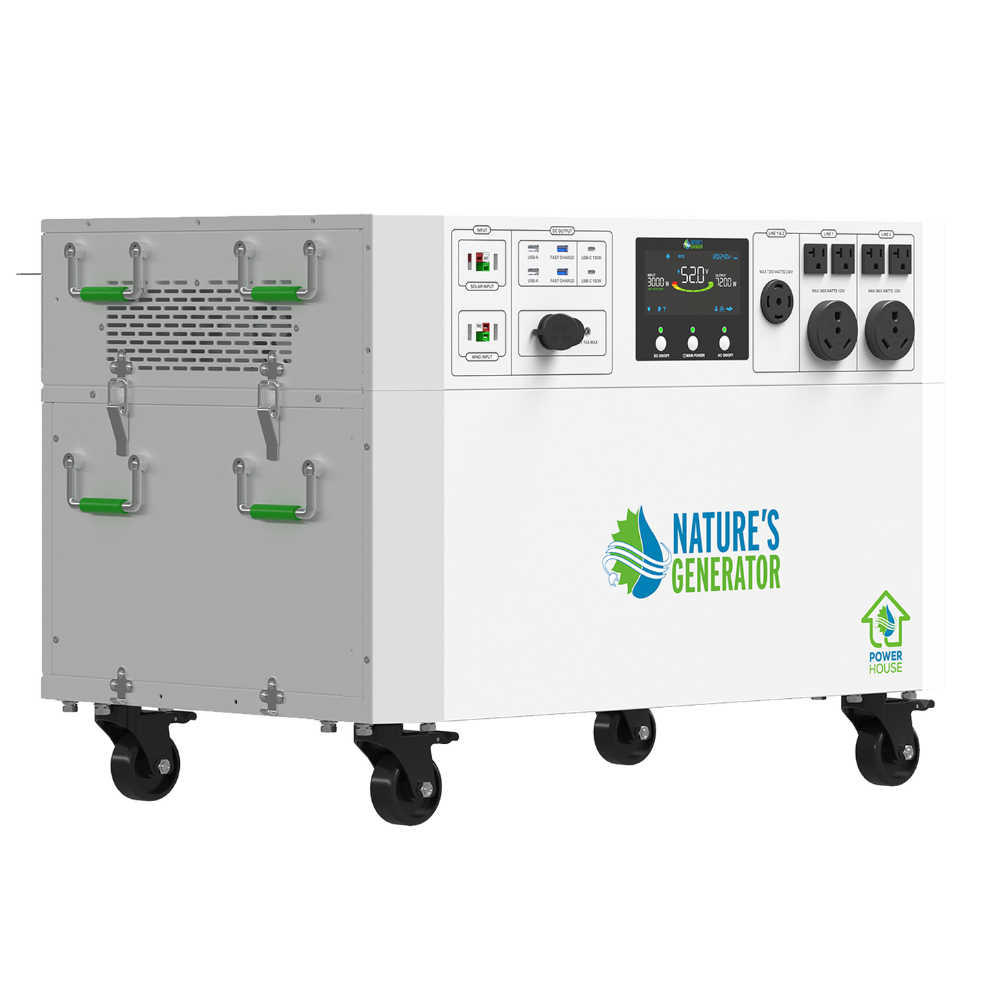 Nature's Generator  Gen 2 Solar Generator and Transfer Switch - NGPHAUP