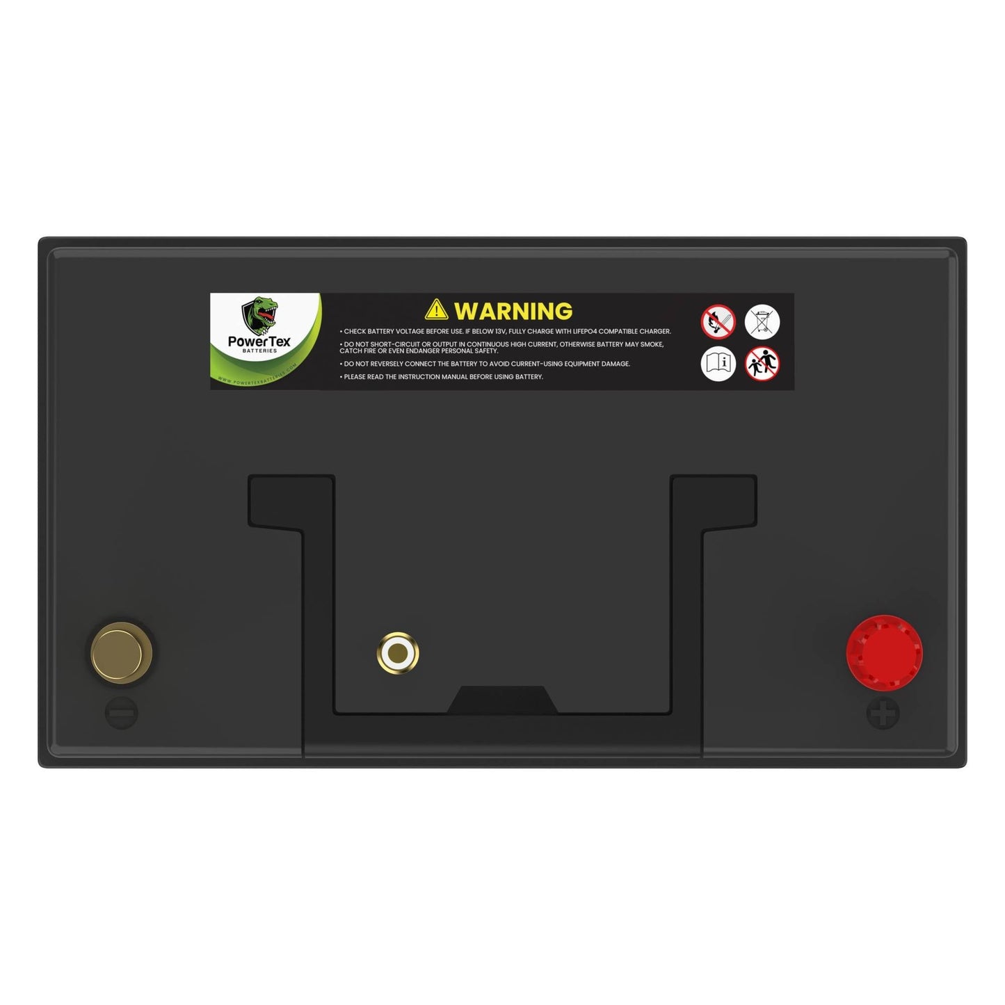 PowerTex Batteries BCI Group 27 / 27M Lithium LiFePO4 Automotive & Marine Battery - PTLG27