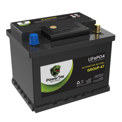PowerTex 2022 Subaru Outback H4 2.4LReplacement Car Battery BCI Group 47 Lithium LiFeP - PTLG47-048O4 Automotive Powertex Battery