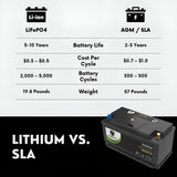 PowerTex 2014 BMW X6 Car Battery BCI Group 49 / H8 Replacement Lithium LiFePO4 Automotive Battery