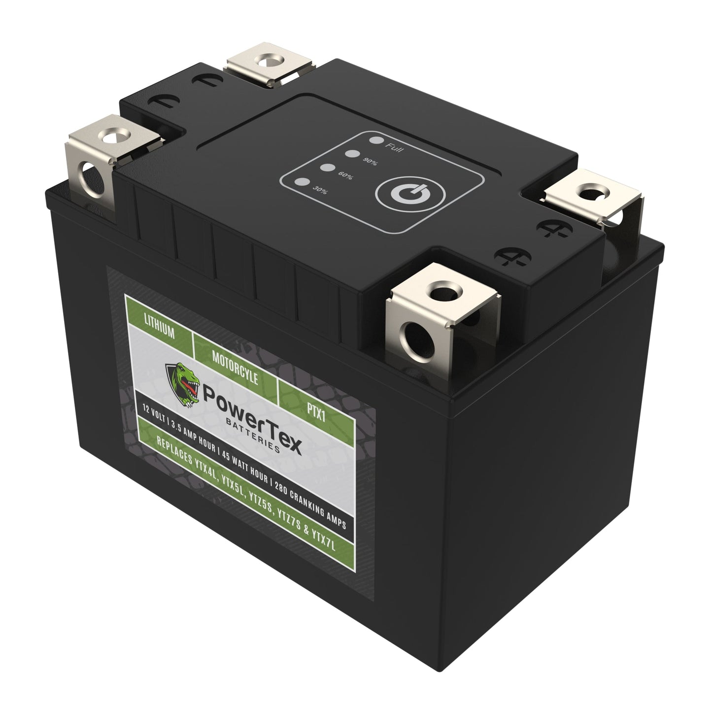 PowerTex Batteries YTX4L-BS LiFePO4 Lithium Iron Phosphate Motorcycle Battery