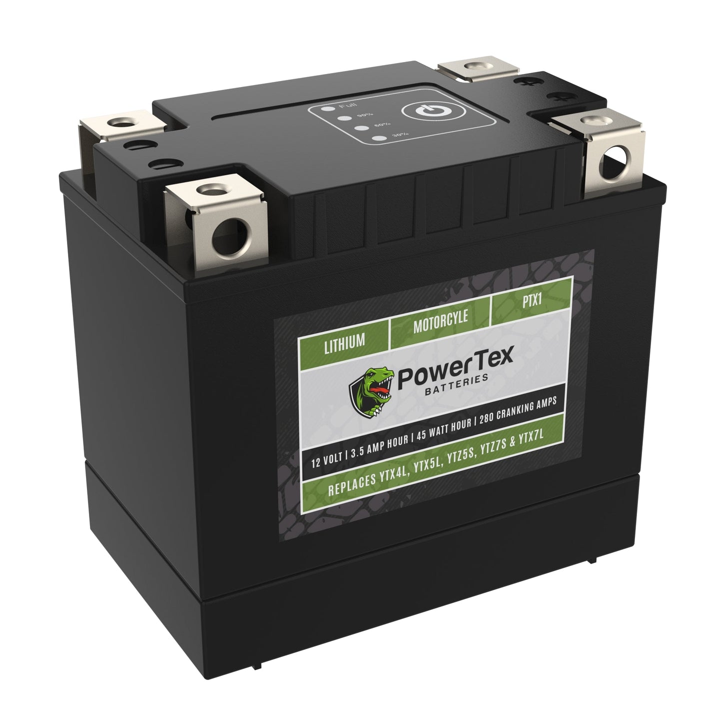 PowerTex Batteries YTX7L-BS LiFePO4 Lithium Iron Phosphate Motorcycle Battery