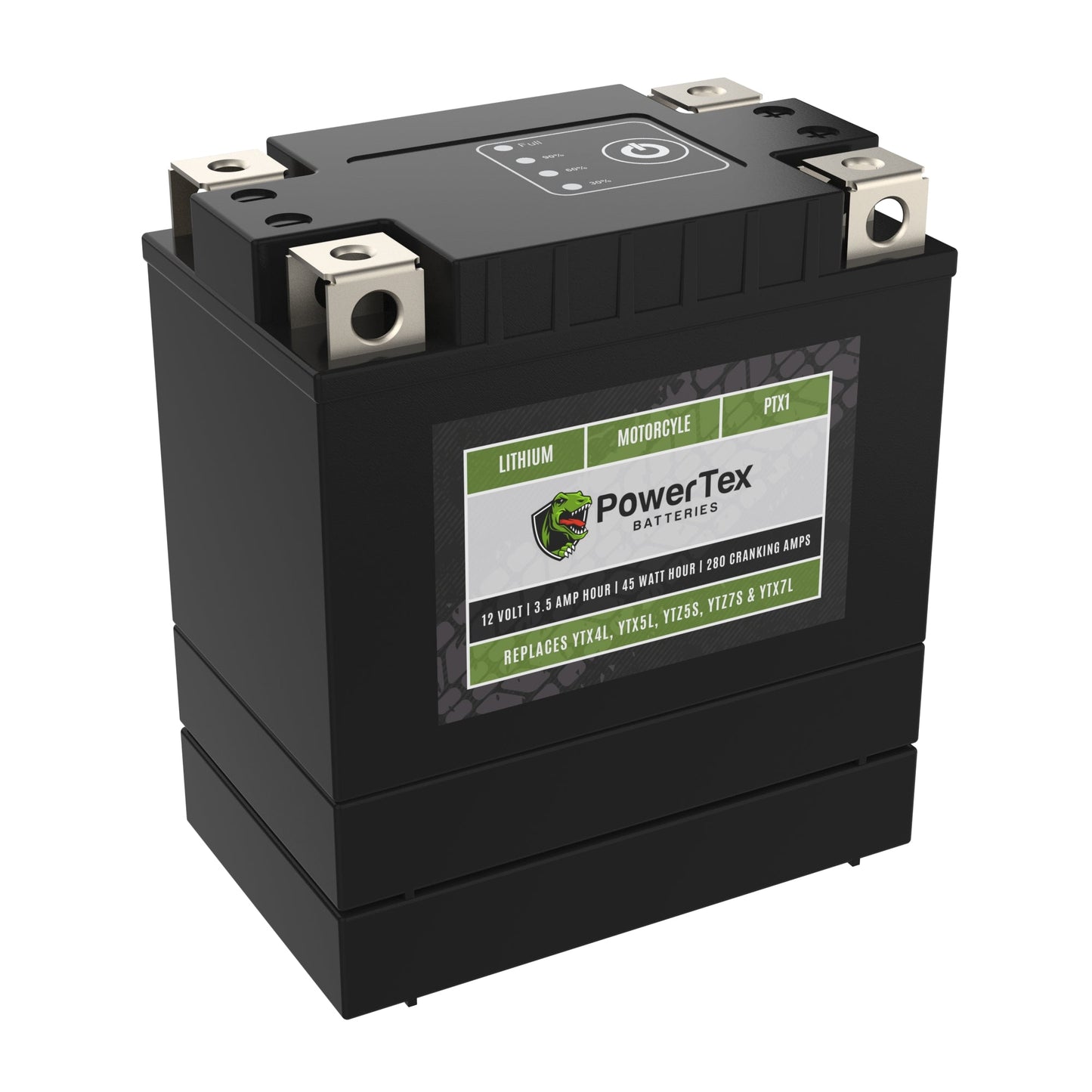 PowerTex Batteries YTX7L-BS LiFePO4 Lithium Iron Phosphate Motorcycle Battery