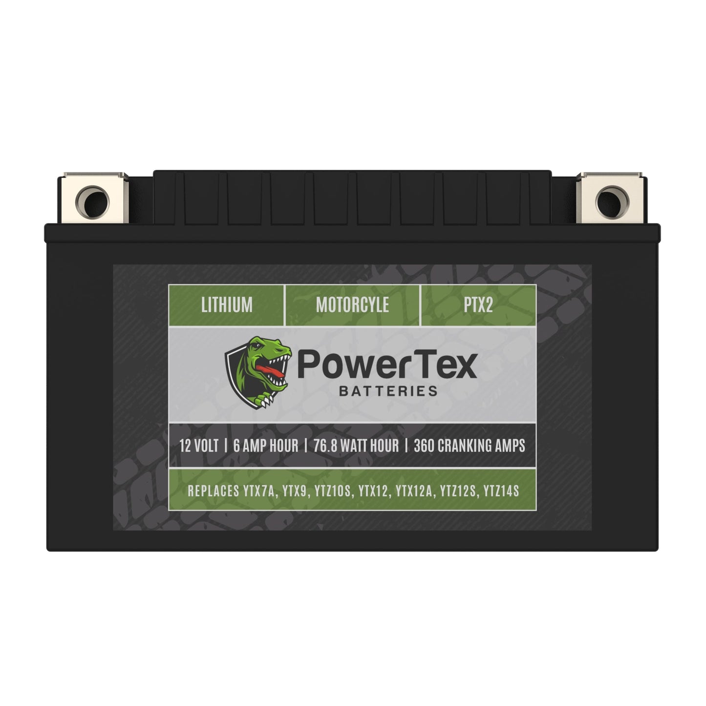 PowerTex Batteries YT12A-BS LiFePO4 Lithium Iron Phosphate Motorcycle Battery