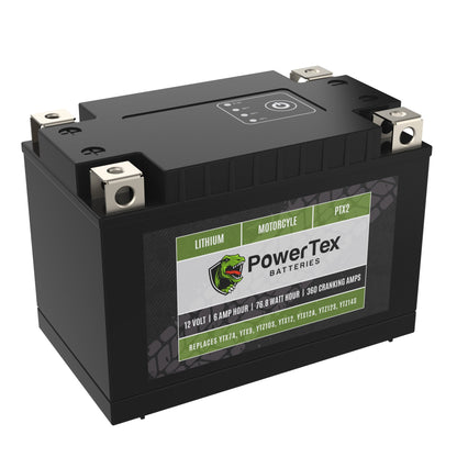 PowerTex Batteries YT12A-BS LiFePO4 Lithium Iron Phosphate Motorcycle Battery